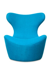 blue Armchair isolated on white
