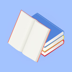 book 3d rendering illustration