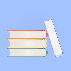 book 3d rendering illustration
