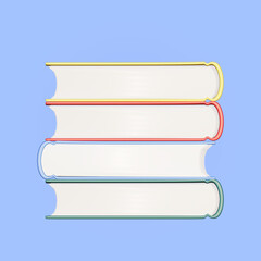 book 3d rendering illustration