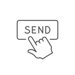 Send button line outline icon
