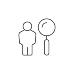 Person search line outline icon