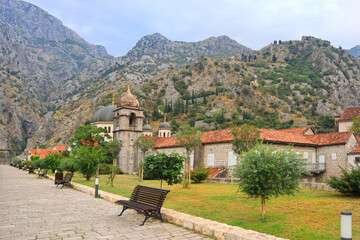 Architecture of Old Town in Kotor, Montenegro