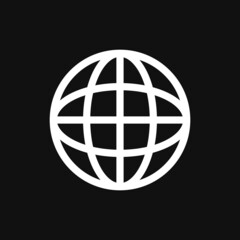 world icon on grey background