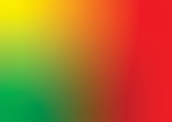 Abstract blurry red, yellow and green gradient color mesh.