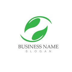Logos of green Tree leaf ecology