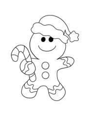 Christmas cookies colouring page