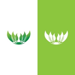 Logos of green Tree leaf ecology