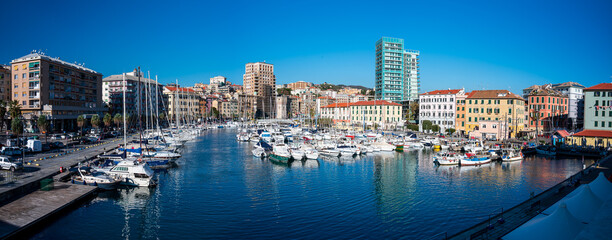 Fototapeta na wymiar View of the Port of Savona