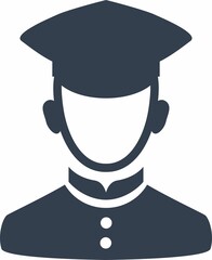 Avatar Worker doorman Monochrome Icon line Art