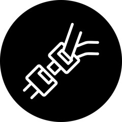 seat belt glyph icon