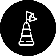 traffic cone glyph icon