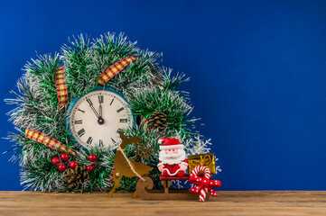 Christmas Eve! Five minutes before midnight. Holiday concept.