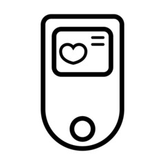 Pulse oximeter icon. measurement of pulse and oxygen in the blood. diagnosis of pneumonia. vector illustration isolated on white background