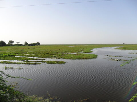 Une retenue d'aeu naturelle dans le Nord du Burkina DORI.