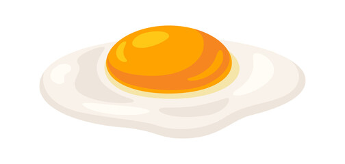 Illustration of fried chicken egg. Image for food and agricultural industries.