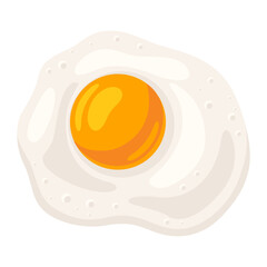 Illustration of fried chicken egg. Image for food and agricultural industries.
