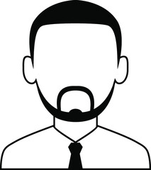 Avatar Manager Icon line Art outline Monochrome 
