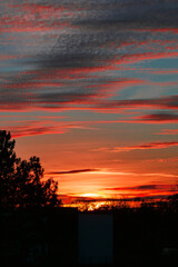 Fototapeta premium Sonnenuntergang mit Wolken