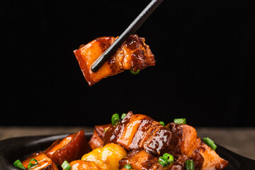 Braised Pork with Chestnuts,Chinese food