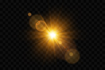 Vector transparent sunlight special lens flare light effect