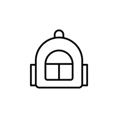 Backpack Line Icon, Vector, Illustration, Logo Template. Suitable For Many Purposes.