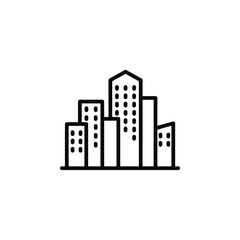 city Line Icon, Vector, Illustration, Logo Template. Suitable For Many Purposes.