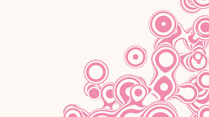 Liquid 3D lollipop metaball, with organic structure. Abstract vector candy background. Fluid fun pink shapes.