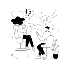 Job interview abstract concept vector illustration.