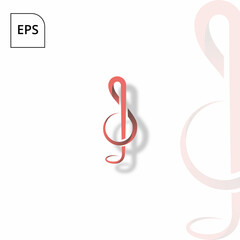 Music note symbol logo design. suitable for the identity of a business or music course