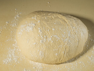 preparing dough for baking bread or cake