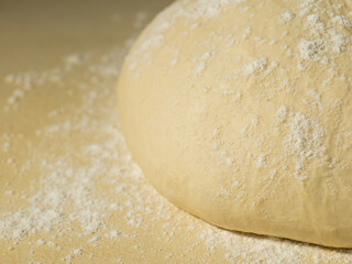 preparing dough for baking bread or cake