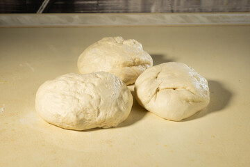 Fototapeta na wymiar preparing dough for baking bread or cake