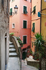 Fototapeta na wymiar Street in Vernazza village, Cinque Terre, Italy