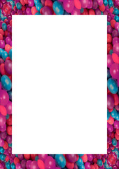 White Frame with Decorated Borders