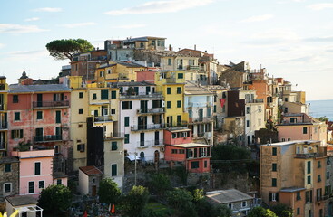 Fototapeta na wymiar View of the village of Corniglia, Cinque Terre, Italy