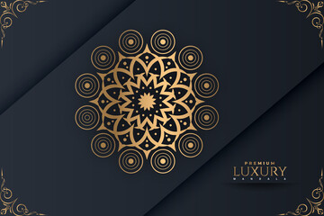 luxurious mandala design ornamental beautiful background in vector.