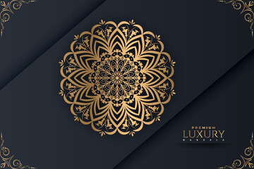 luxurious mandala design ornamental beautiful background in vector.