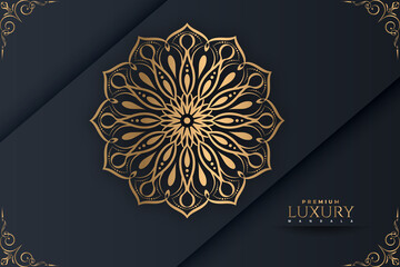 luxurious mandala design ornamental beautiful background in vector.