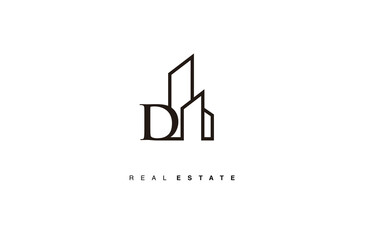 initial D real estate logo design