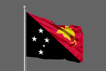 Papua New Guinea Waving Flag 