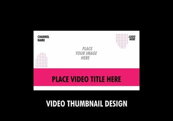 Colorful and flat design of video thumbnail