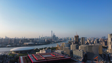 Obraz premium stunning view on Shanghai Pudong business district 