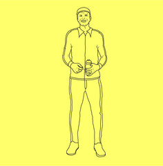 Fototapeta premium illustration of a person in a suit