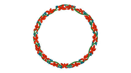 Wreath of Virginia Creeper and berries