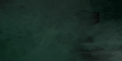 Dark green grungy background abstract background blue green to black and Green smoke on the dark background.