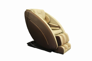 Modern massage chair isolated on white background