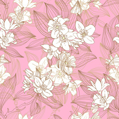 seamless pattern with flowers