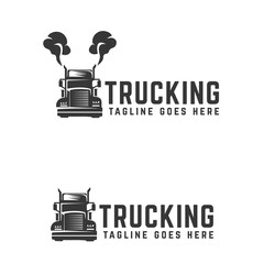 Truck Logo, cargo logo, delivery cargo trucks, Logistic logo free vector stock design template