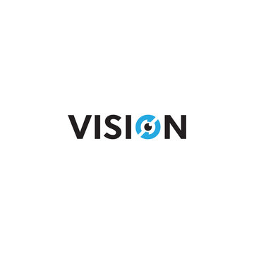 vision logo typography wordmark free vector stock design